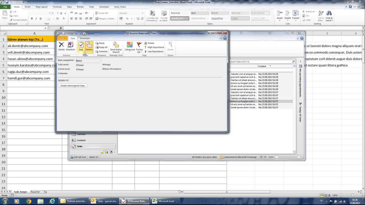 Calendar Task Creator