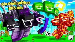 JAYGRAY SÁNG TẠO THÀNH CÔNG GIA ĐÌNH WITHER KHÔ HÉO CỰC ĐẸP TRONG MINECRAFT*WITHER RỒNG ENDER 🖤🐲💀