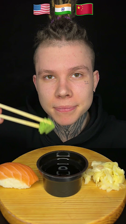 how people eat sushi in different countries 🍣