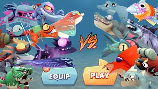 ALL BABY SHARK & DRAGON UNLOCKED IN HUNGRY SHARK - Hungry Shark world VS Hungry Shark Evolution screenshot 5