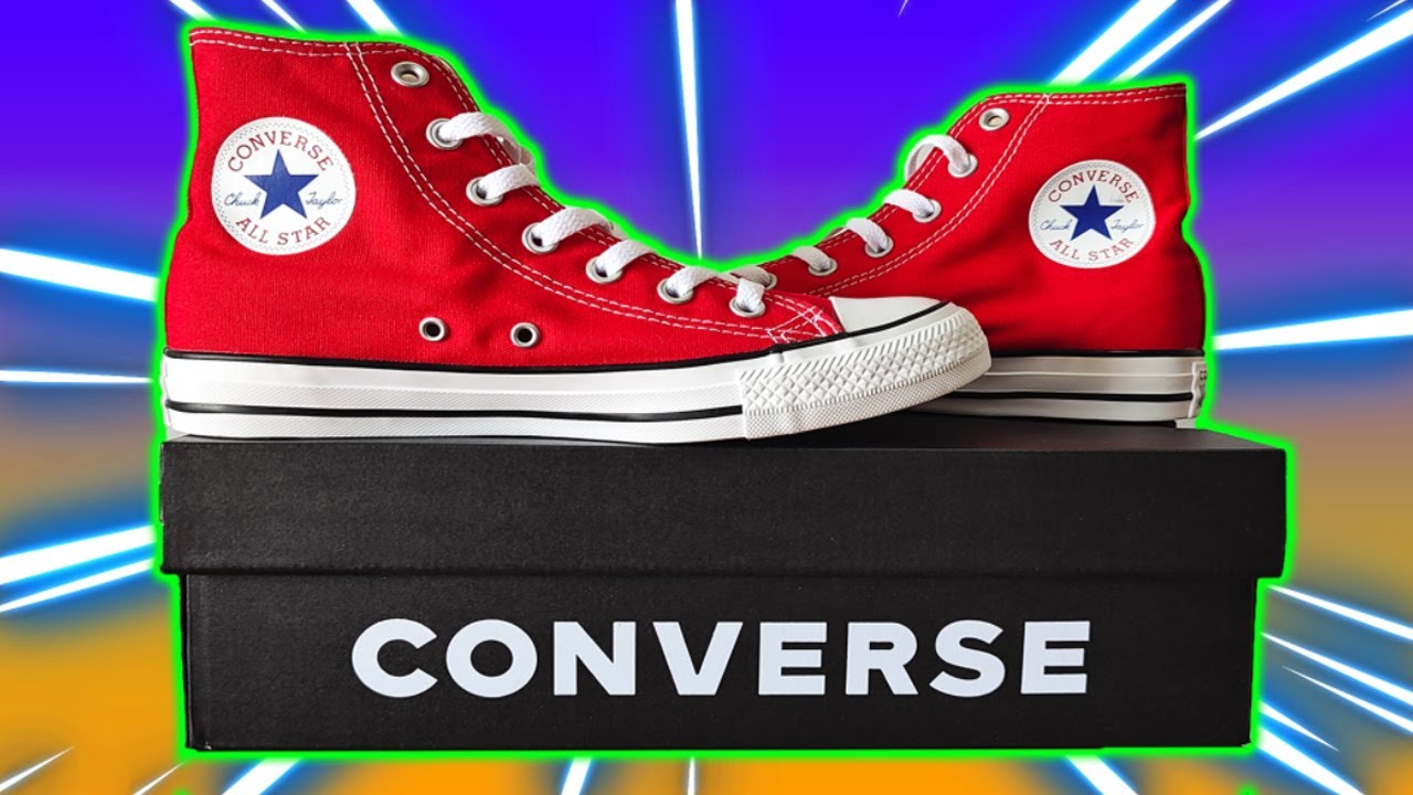 CONVERSE CHUCK TAYLOR ALL STAR CLASSIC HI RED - UNBOXING & ON FEET