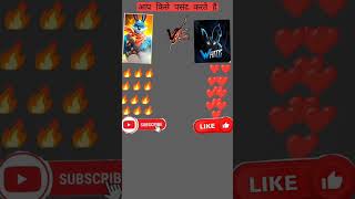 Raistar 🔥Vs white 444❤️ aap kisko pasand karte ho 😱#freefire #garenafreefire #shortsfeed