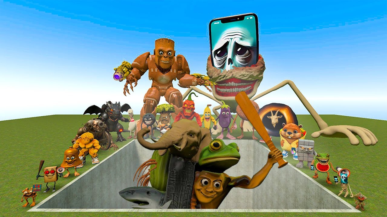 All New Italian AI Brainrot Memes vs Giant Pit with Italian Brainrots Combination Boss! – Gmod