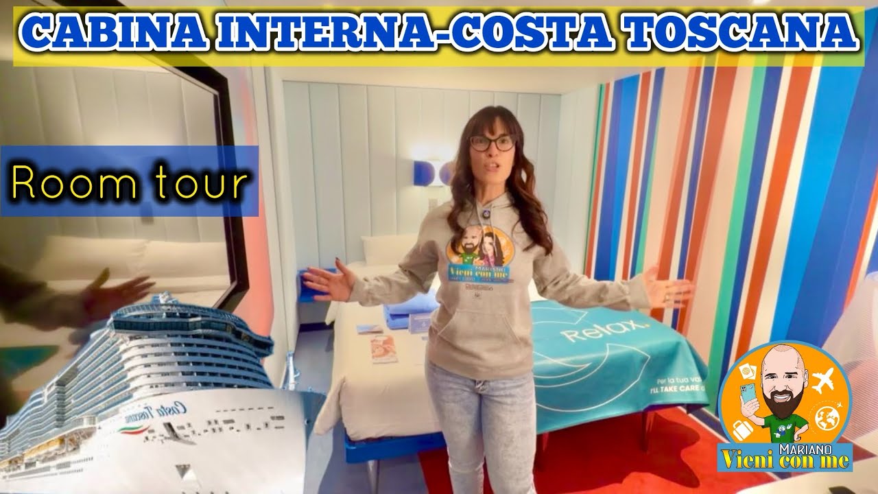 CABINA INTERNA A BORDO DI COSTA TOSCANA (Vlog 2025 - 4K)