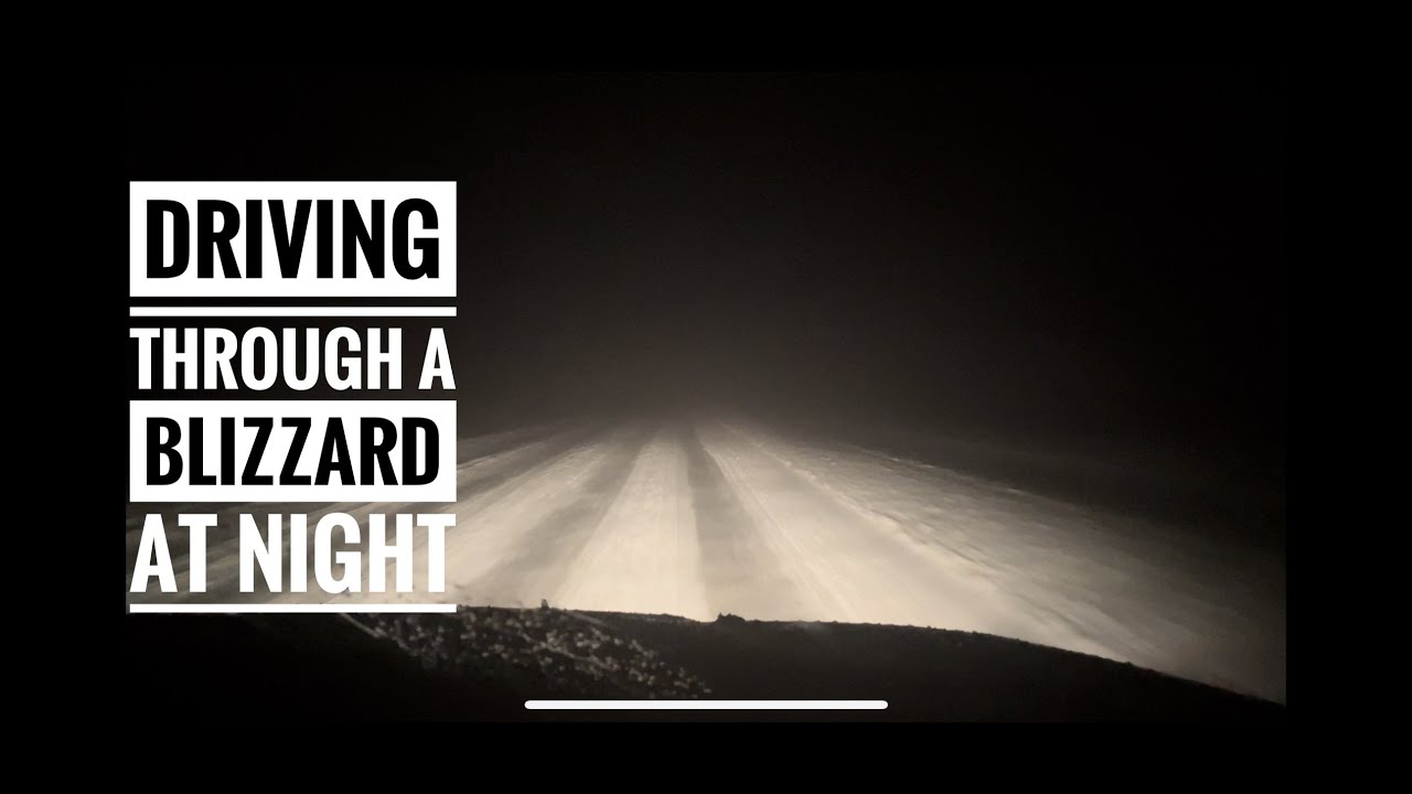 Canada Winter! Driving through a crazy blizzard at night!