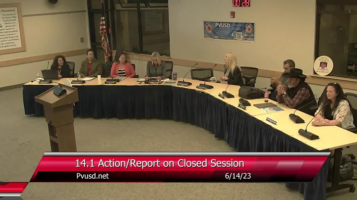 PVUSD Regular Board meeting 6/14/23