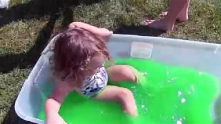 Slime Baff Go Pro View, Kids Falling, Underwater Footage, Slime Videos.