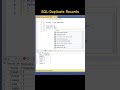 SQL Duplicate Records 🔥 Find &amp; Delete duplicates in 30 Seconds. #dotnet #coding #sql #sqlserver