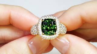 Neon Chrome Sphalerite Ring at  4 carats  by Kat Florence KF09269