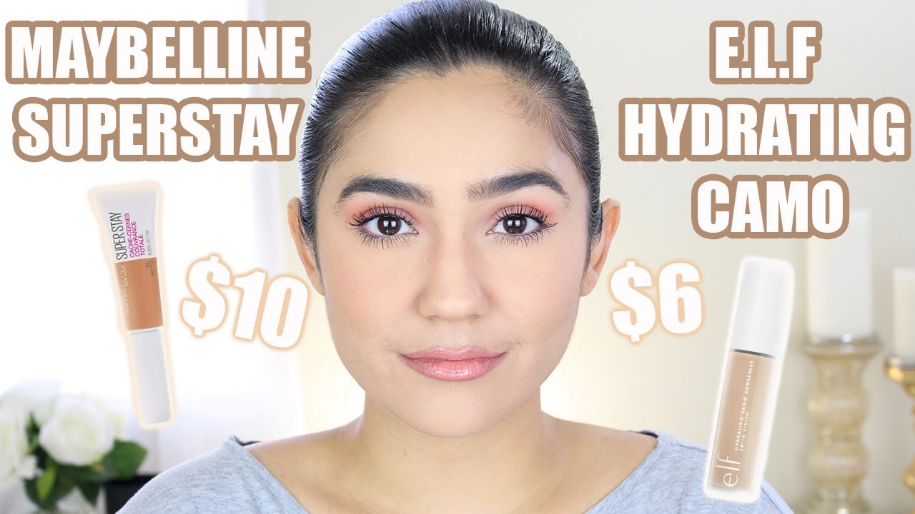 ELF Hydrating Camo Concealer VS. MAYBELLINE Superstay Concealer! YouTube