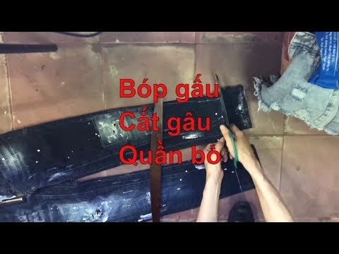 Video Bóp gấu quần bò bị rộng gấu cắt và lấy lại gấu cũ l... - youtube