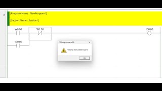 Celebrity CX-Programmer Can't Simulation Error Failed to start Ladder Engine Profile