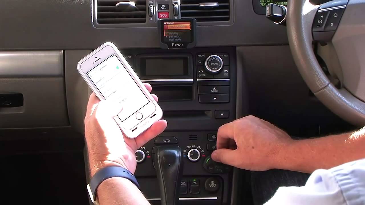 How to pair an iPhone with the Parrot MK9200 Bluetooth Kit in a Volvo XC90 - YouTube