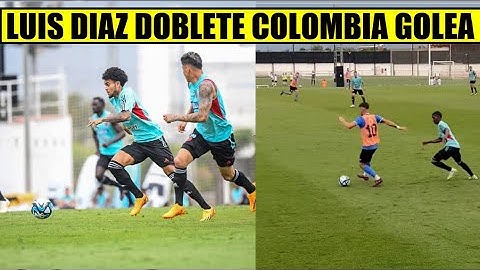 Seleccion COLOMBIA GOLEA a EQUIPO ESPAÑOL LUIS DIAZ DOBLETE