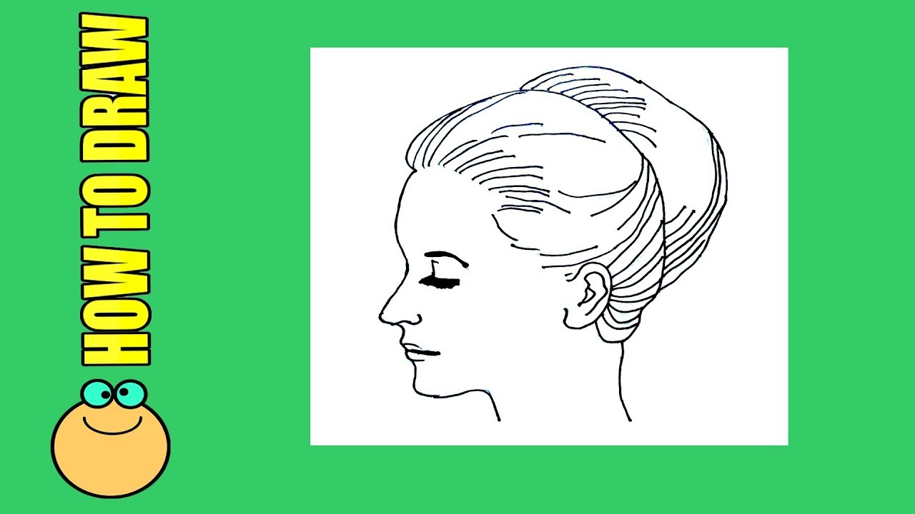 How do you draw a woman's face step by step - YouTube