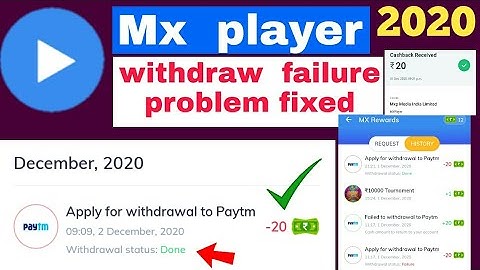 Mx player withdraw failure problem solve || how to fixed mx player withdraw failure problem