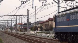 【今なお現役】EF65-2139 高崎線単8876レ 上尾-宮原 Scenery with Japanese old train 201704