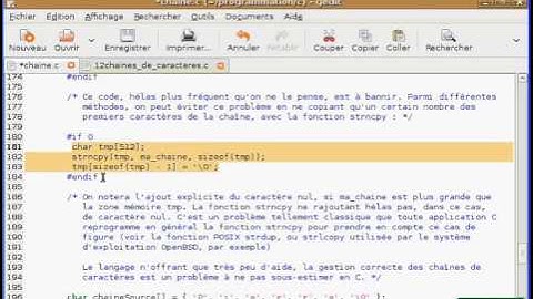 Langage C : 12. Chaines de caracteres