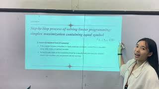 LINEAR PROGRAMMING: Simplex method maximization containing equal symbol          September 21, 2024