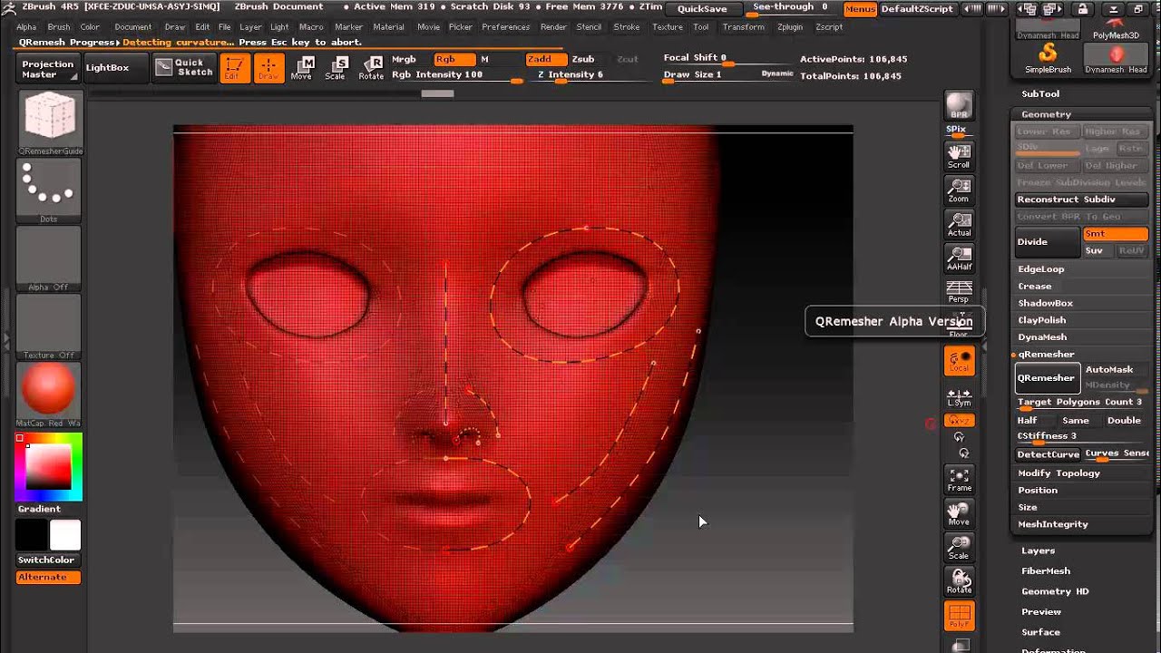 zbrush cant sculpt on a subtool