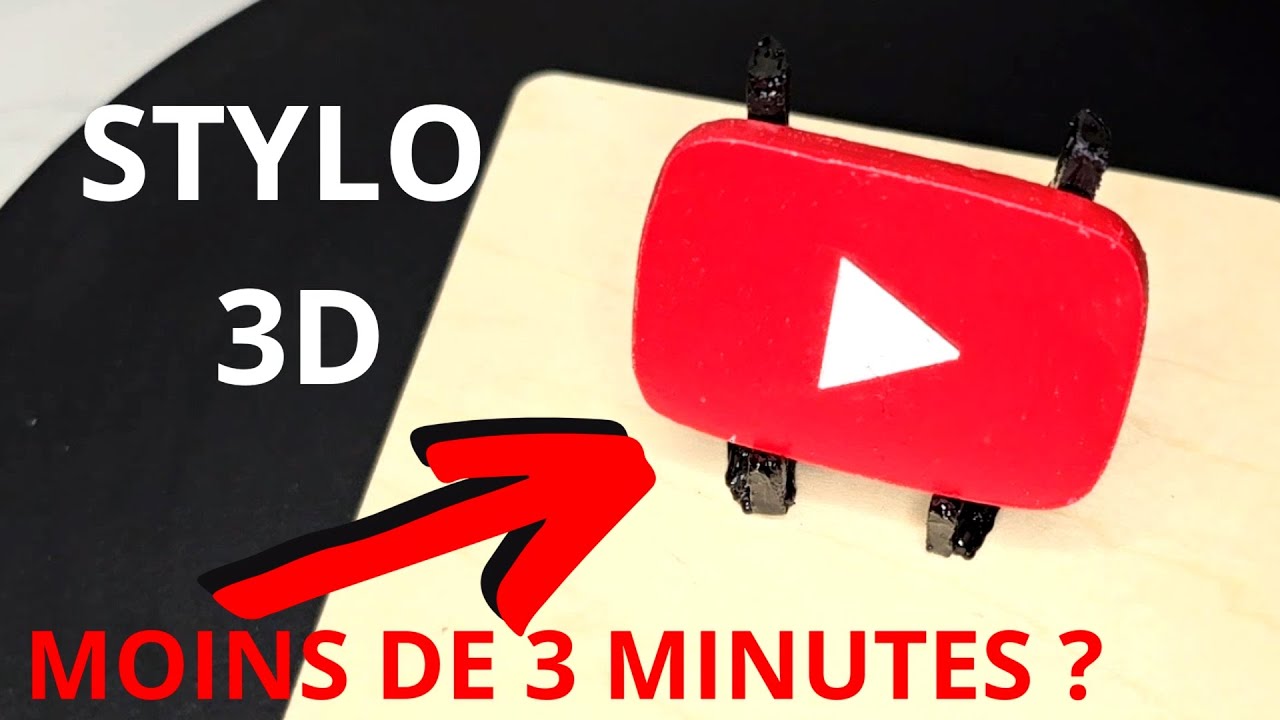 Comment faire un logo youtube en moins de 3 minutes avec un stylo 3D