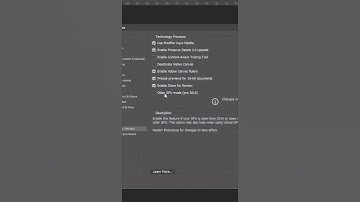 Older GPU mode in Photoshop for older graphics cards manufacture before 2016