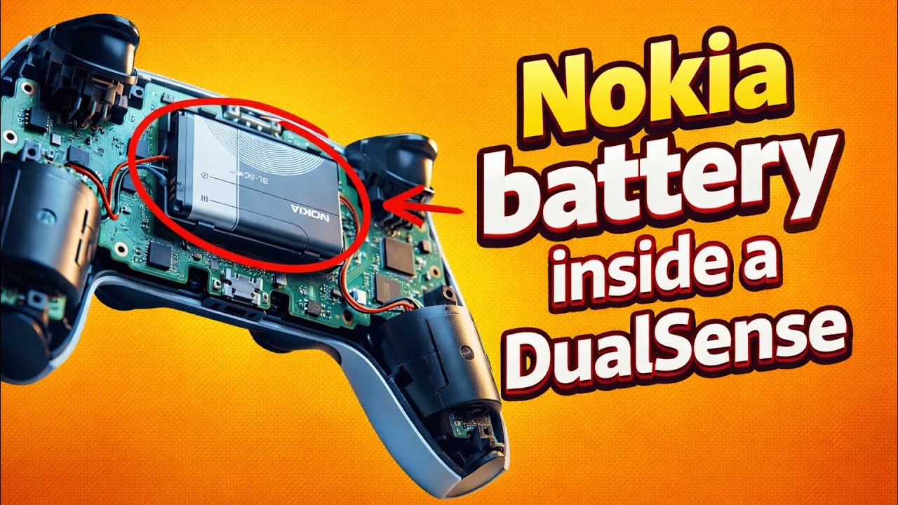 DIY: We Put a Nokia Battery in a PS5 Controller 🎮🔋😱
