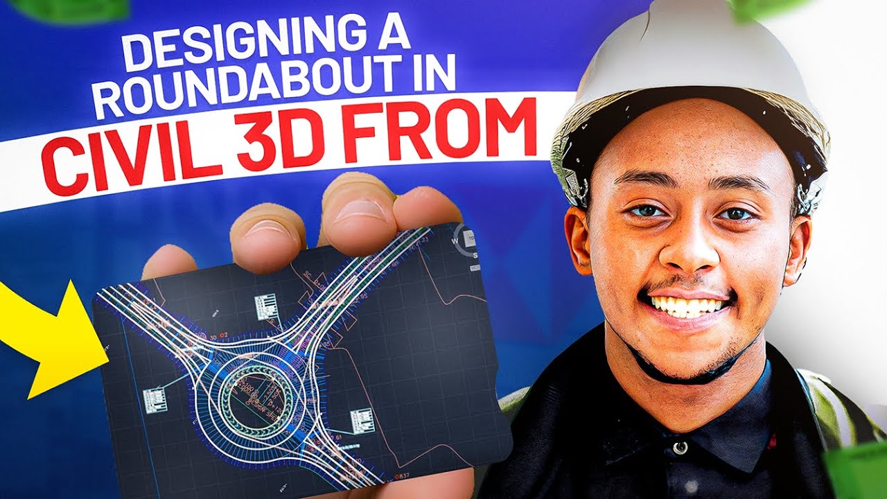 Design a complete roundabout in Civil 3D