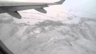 Plane landing to Bozeman, MT as the blizzard clears out...