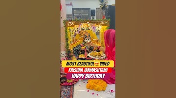 💙Most Beautiful Krishna Janmashtami Celebration✨#minivlog #vlog #krishna #shortsfeed #shorts