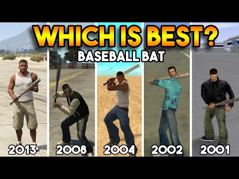 GTA : WHICH IS BEST BASEBALL BAT IN EVERY GTA? (GTA 5, 4, SAN, VC, 3)