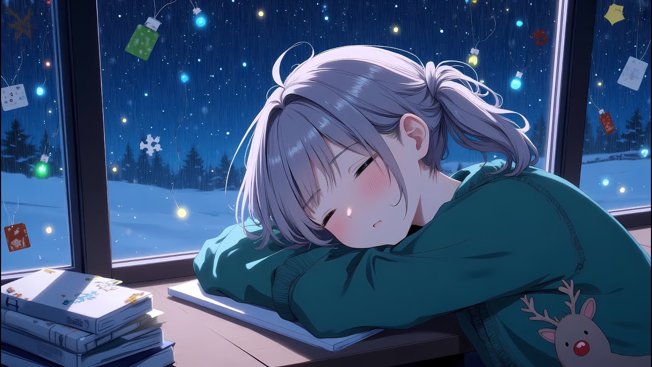 Relaxing Music Sleep – Cozy Winter Night ❄️ Healing Stress, Anxiety & Deep Sleep 🎄