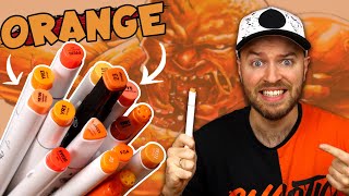 Coloring Using EVERY ORANGE MARKER I own | DYING LIGHT 2