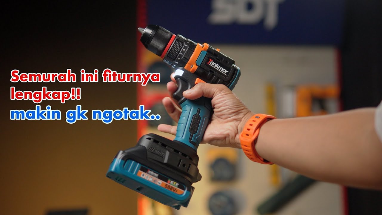 cuma 280rb.. worth it gk nih??.. tonton dulu deh!! - BOR TANKMOR CORDLESS BRUSHLESS HAMMER DRILL 20V