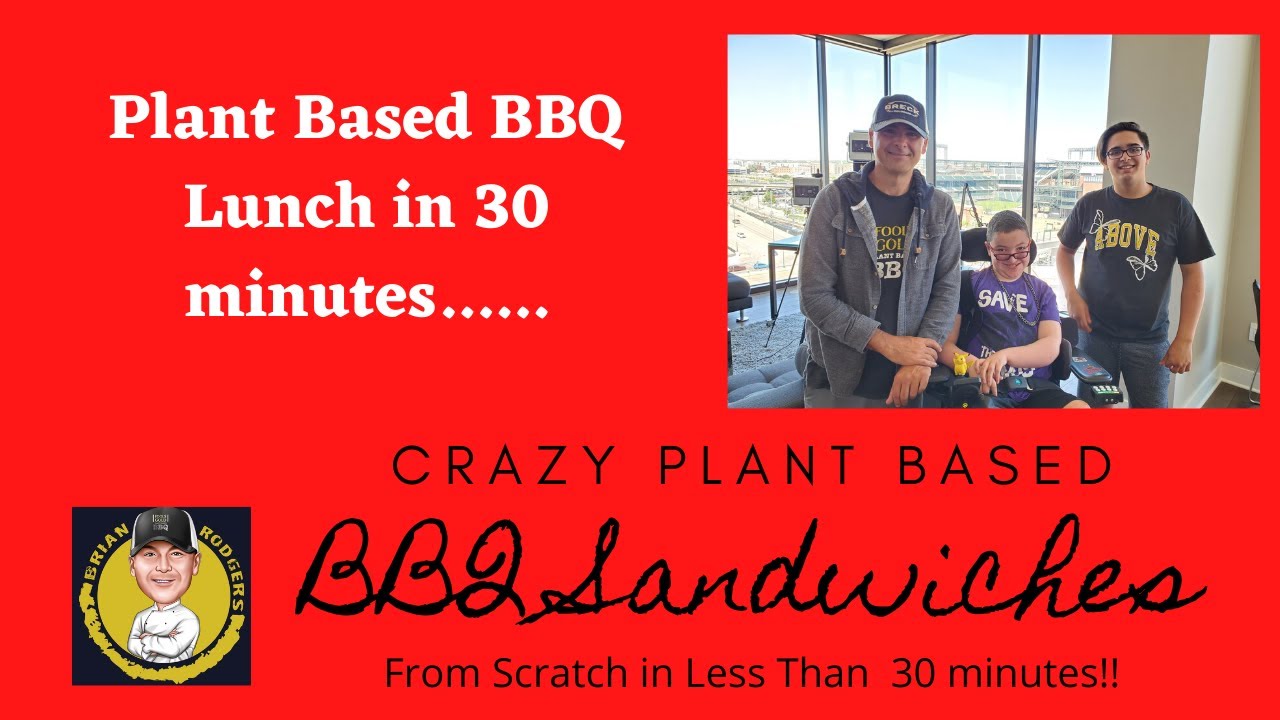 Crazy Plant Based BBQ & Cole Slaw Sandwich in 30 minutes!