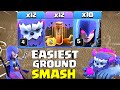 Th14 cwl ground attack  th14 yeti witch attack with 12 earthquake  coc