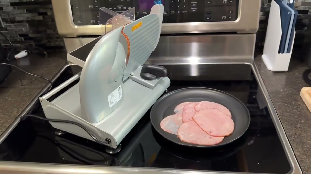Meat Slicer, CUSIMAX Electric Deli Food Slicer with Two 7 5