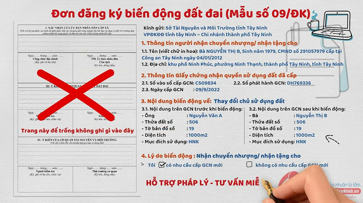 Hướng dẫn khai don dang ky bien dong dat dai