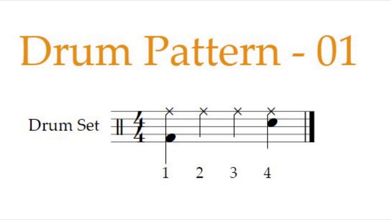 Drum Pattern - 01 (Easy) - YouTube