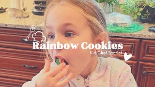 🌈 Rainbow Cookies | Kid Chef Scarlet