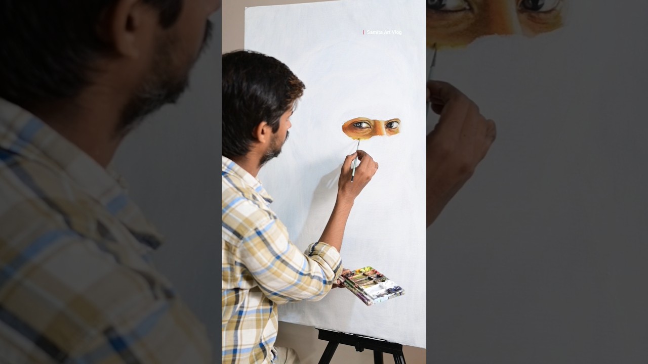 Peaceful village life India | Painting portrait 