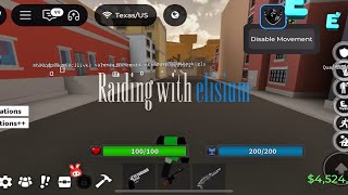 raiding With The BEST mobile lock Da Hood Elisium.lol