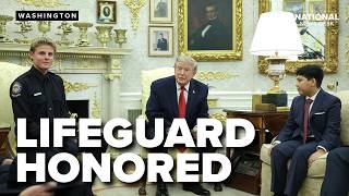 Lifeguard HONORED by President Trump Heroic save brings him to the White House