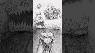How To Draw Scary Faces 😱 #art #drawing #foryou