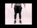 スピードオレンジ：サイドラインジャージサルエルパンツ[B042]