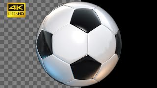 Soccer Ball 3D Motion Graphics transparent background, alpha channel screenshot 2