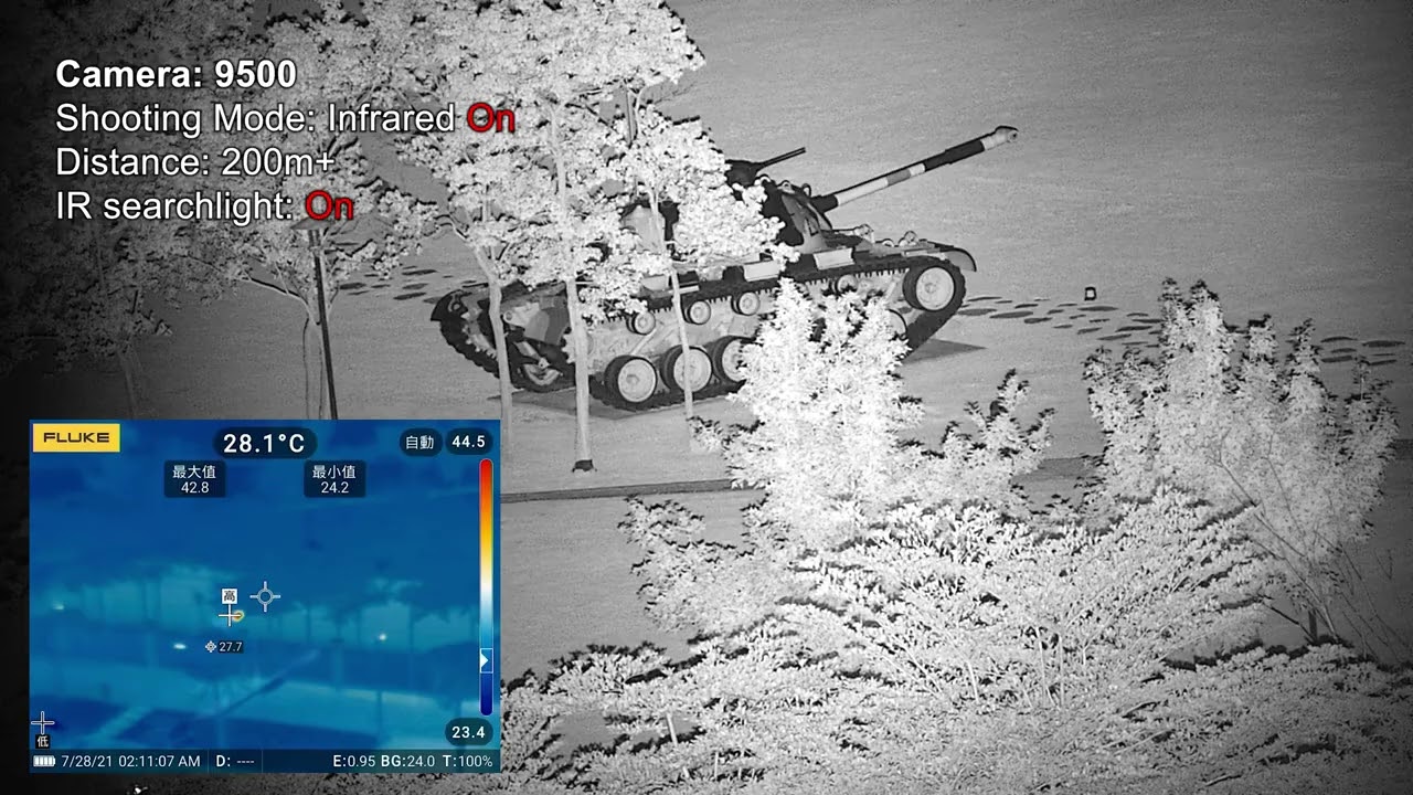 200m+ distance thermal fusion camera vs. low light camera with or without IR searchlight