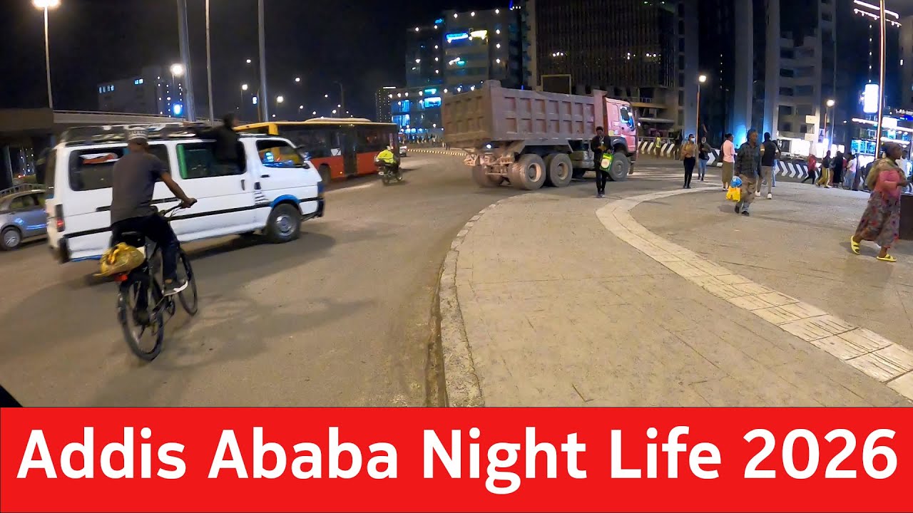 አዲስ አበባ ለየት ያለ ውበት አላት"Late Night Cycling in Addis Ababa 🇪🇹 (የማታ ጉዞ)"