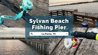 Here at Sylvan Beach Fishing Pier in LaPorte, TX at 7pm in the evening 🌅