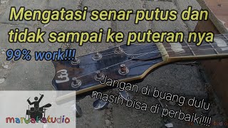 Tutorial mengatasi senar yang putus dan tidak sampai ke nek atas gitar